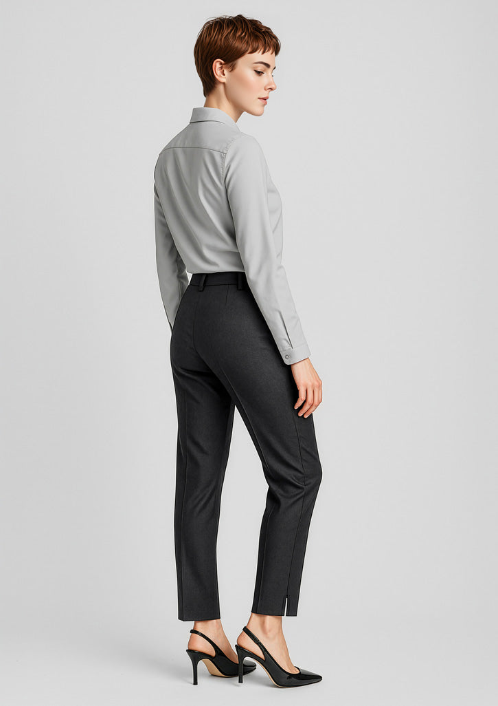 Womens Comfort Wool Stretch Slim Leg Pant - Black