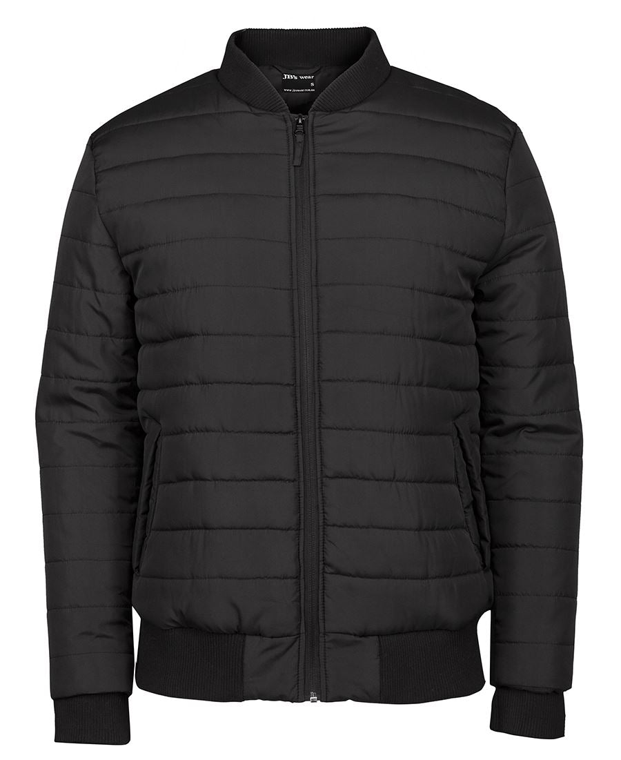 JB's PUFFER BOMBER JACKET BLACK