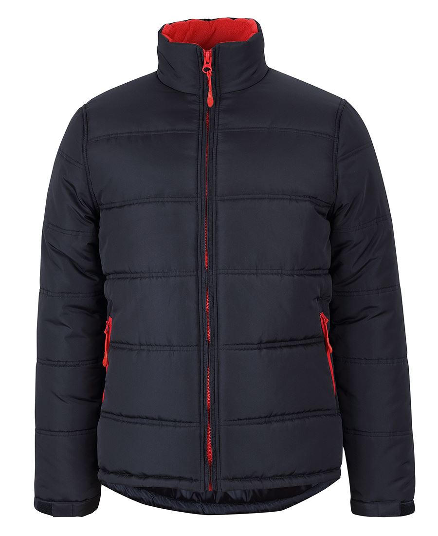 JB's PUFFER CONTRAST JACKET BLACK/RED
