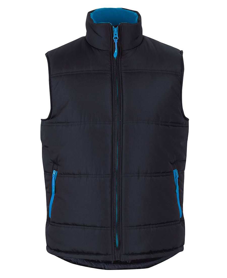 JB's PUFFER CONTRAST VEST BLACK/RED