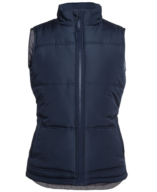 JB's LADIES ADV PUFFER VEST NAVY/GREY