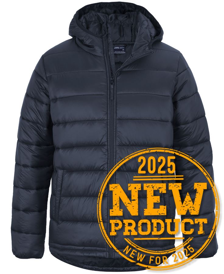 JB's URBAN HOODED PUFFER JACKET NAVY