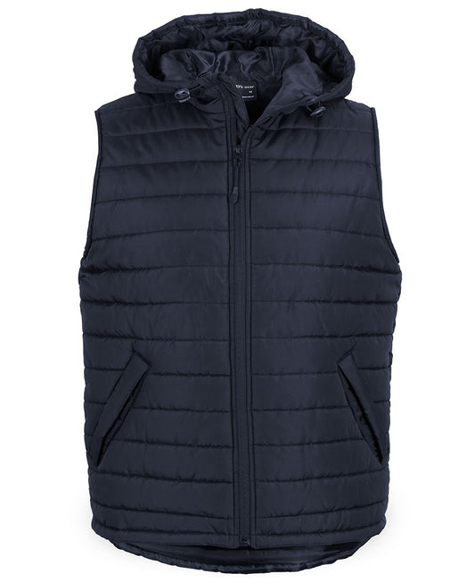 JB's HOODED PUFFER VEST NAVY