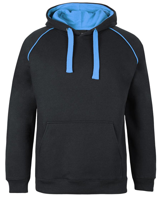 JB's CONTRAST FLEECY HOODIE NAVY/RED