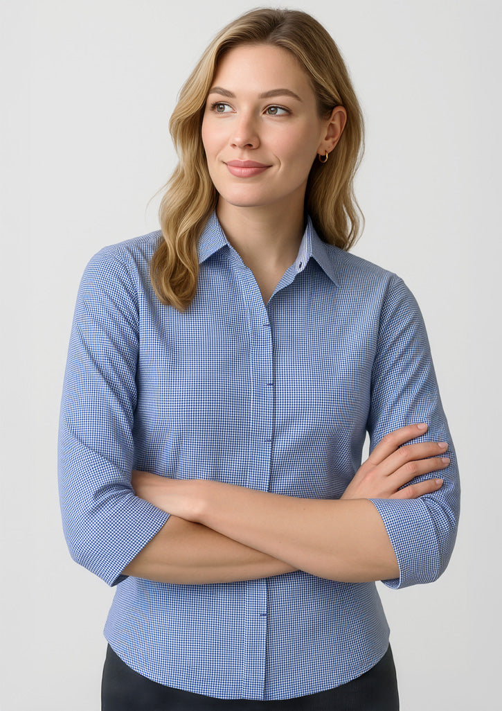 Womens Newport 3/4 Sleeve Shirt - French Navy