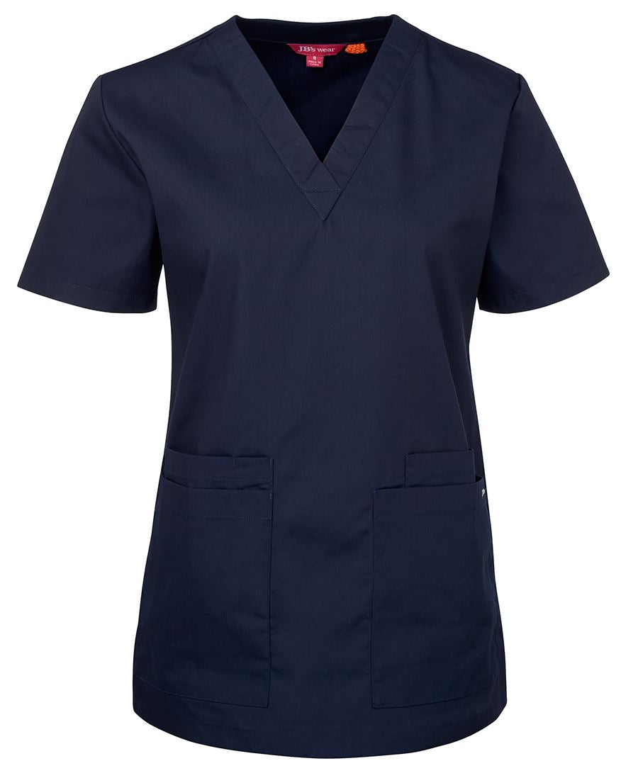 JB's LADIES SCRUBS TOP NAVY