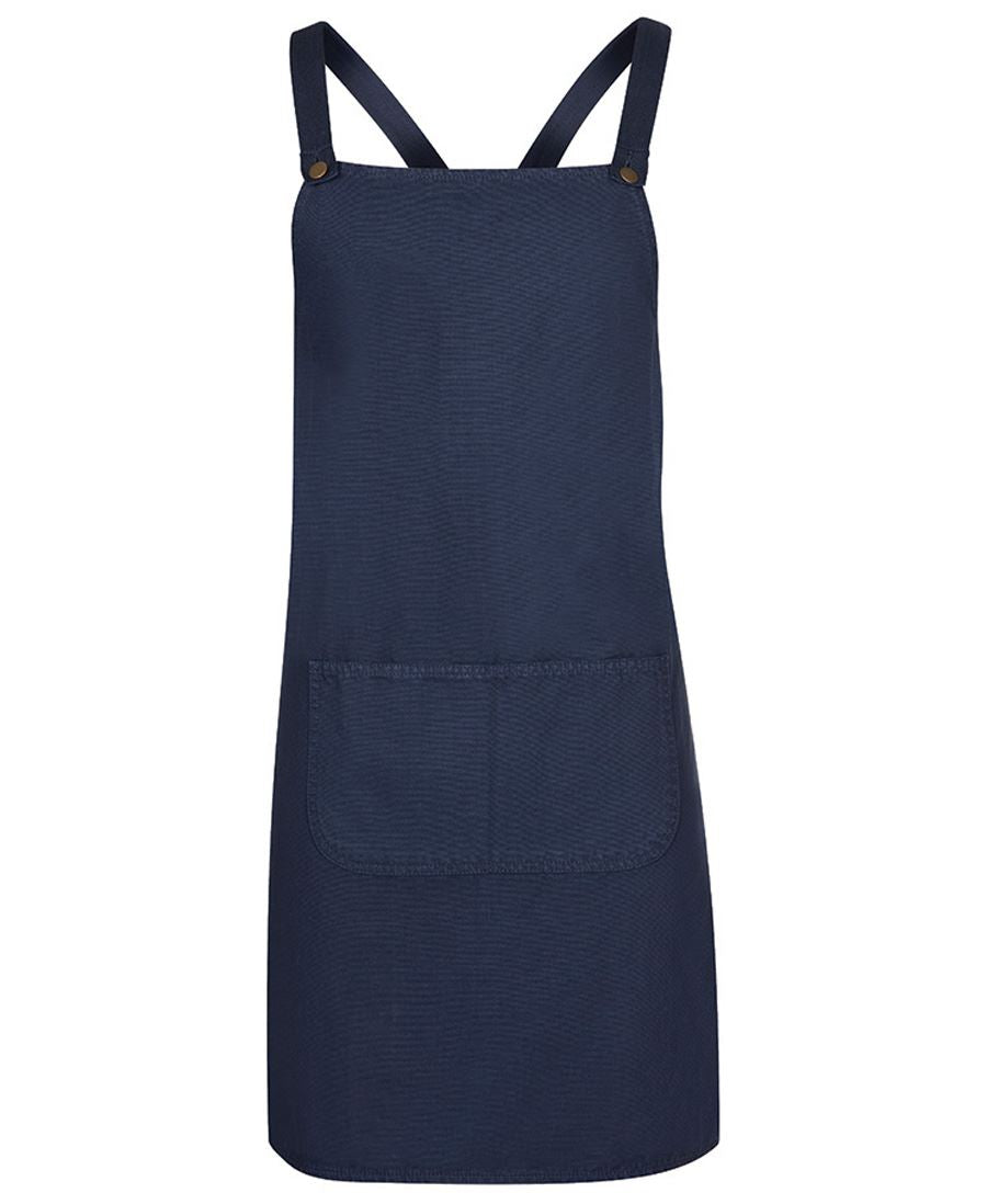 JB's CROSS BACK CANVAS APRON (WITHOUT STRAP) NAVY