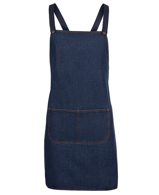 JB's CROSS BACK DENIM APRON (WITHOUT STRAP) NAVY