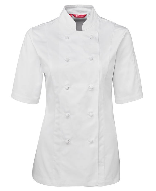 JB's LADIES S/S CHEF'S JACKET BLACK