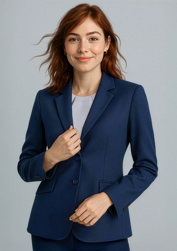 Womens Cool Stretch Longline Jacket - Navy
