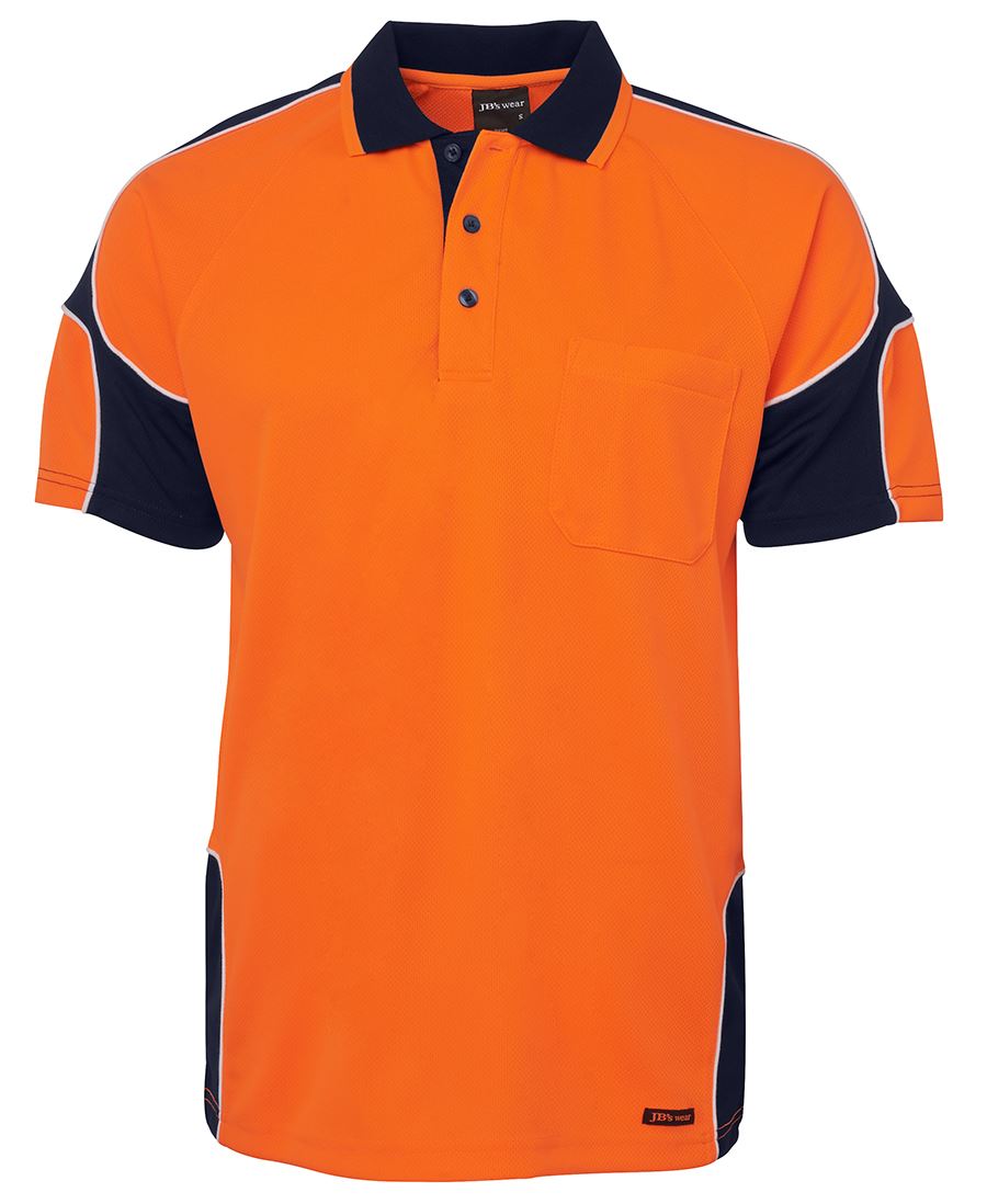 JB's HV 4602.1 S/S ARM PANEL POLO LIME/RED