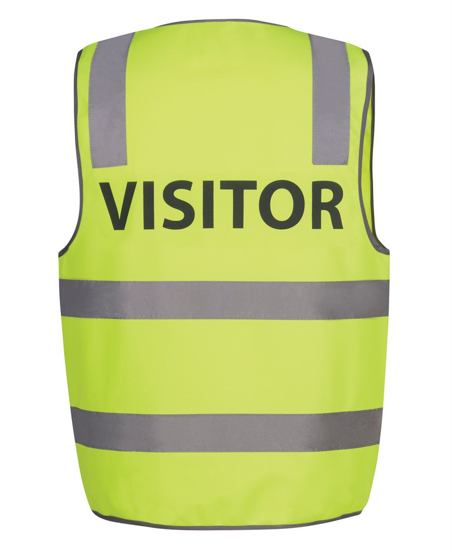 JB's HV (D+N) SAFETY VEST PRINT VISITOR LIME