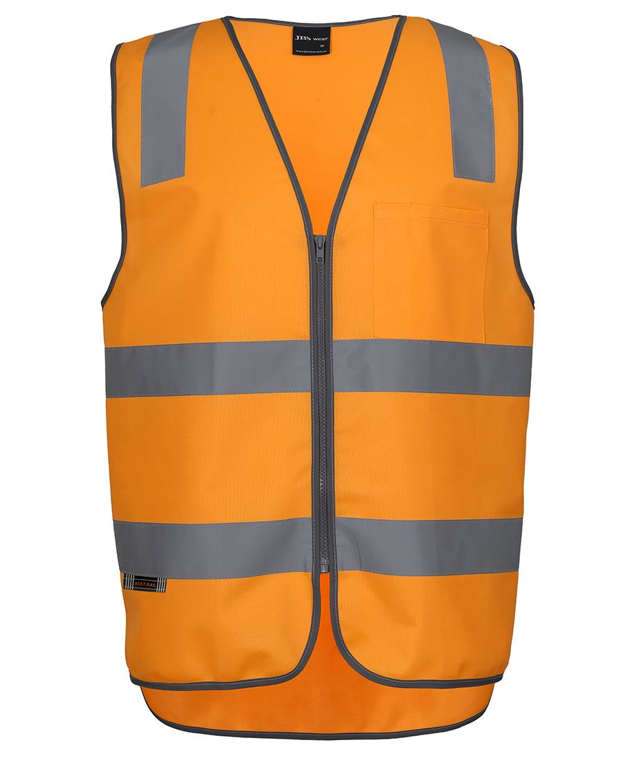 JB's AUST. RAIL (D+N) ZIP SAFETY VEST ORANGE