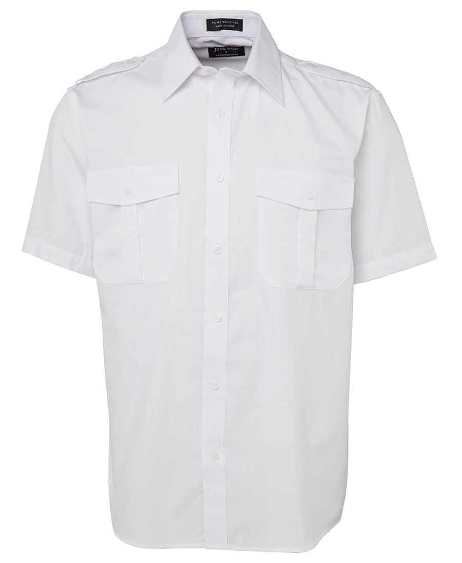 JB's S/S EPAULETTE SHIRT BLUE