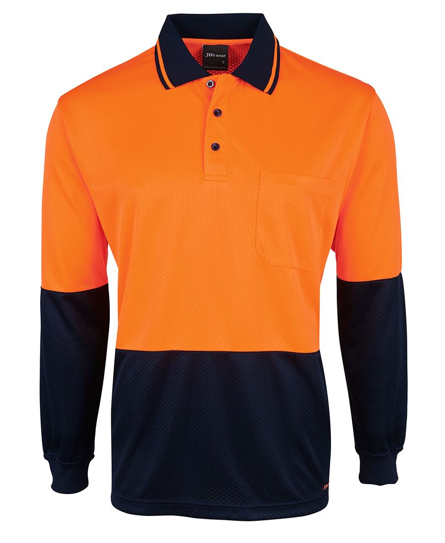 JB's HV 4602.1 L/S JACQUARD POLO LIME/NAVY
