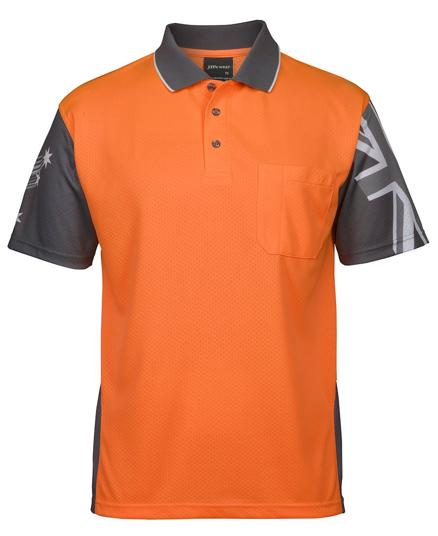 JB's HV SOUTHERN CROSS POLO LIME/CHARCOAL