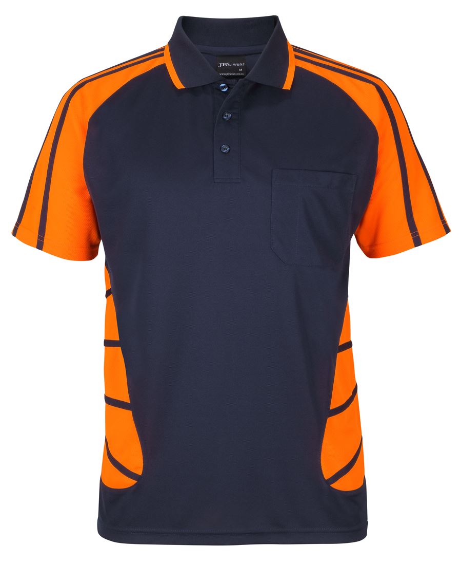 JB's STREET SPIDER POLO NAVY/LIME