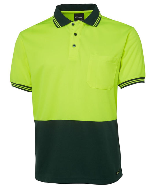 JB's HV S/S TRAD POLO LIME/GREY