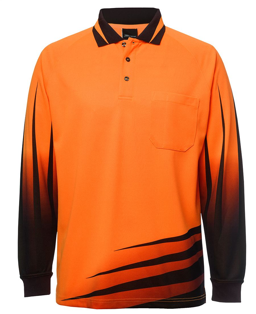 JB's HV 4602.1 L/S RIPPA SUB POLO LIME/BLACK