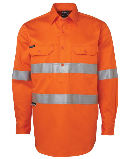 JB's HV (D+N) CLOSE FRONT L/S 190G SHIRT ORANGE