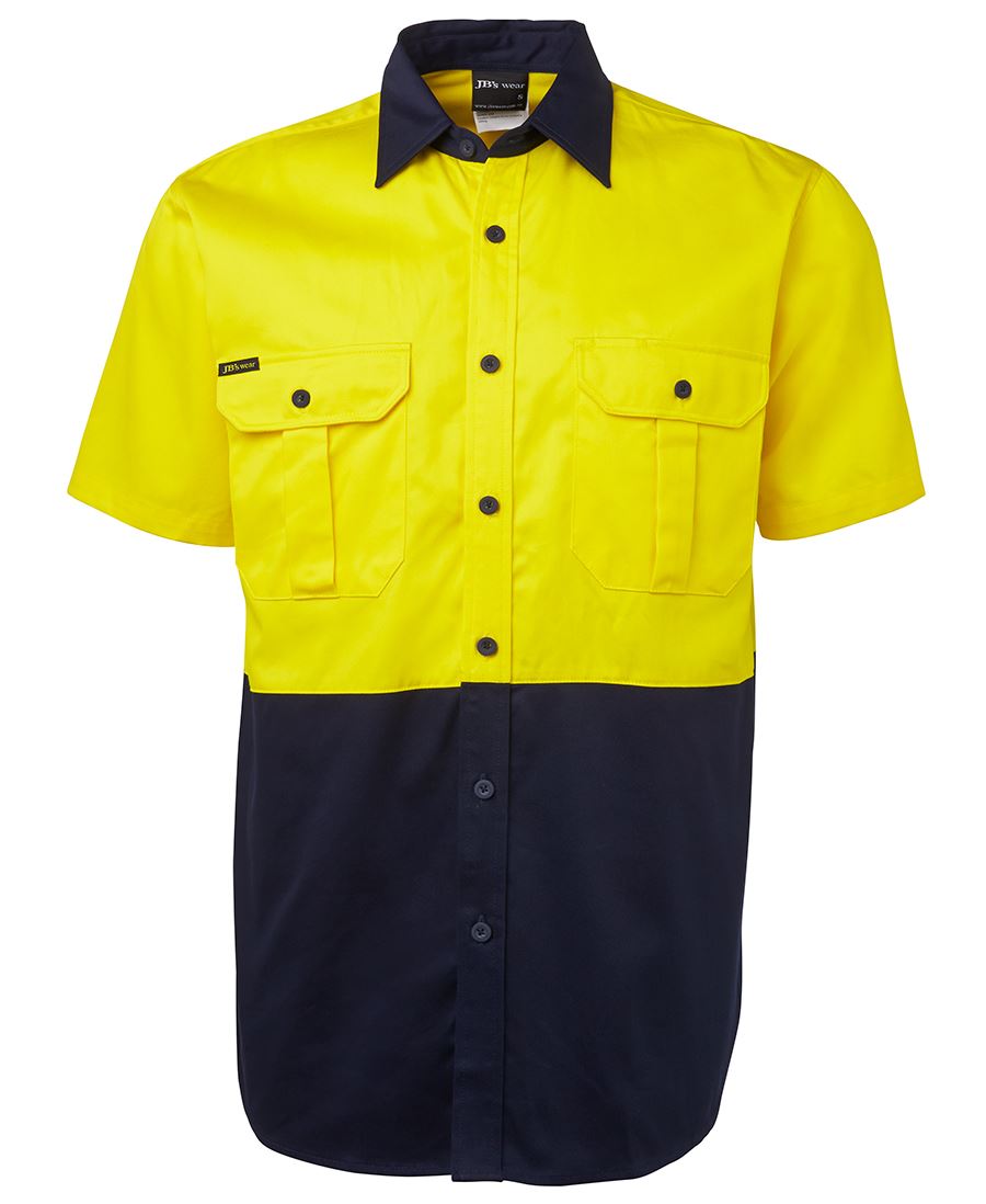 JB's HV S/S 190G SHIRT YELLOW/NAVY