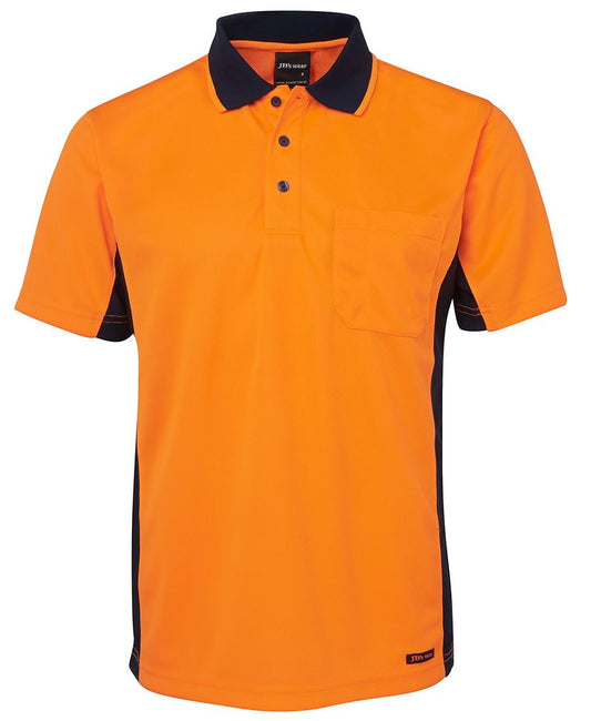 JB's HV S/S SPORT POLO LIME/NAVY