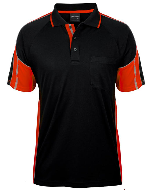 JB's S/S STREET PANEL POLO NAVY/LIME