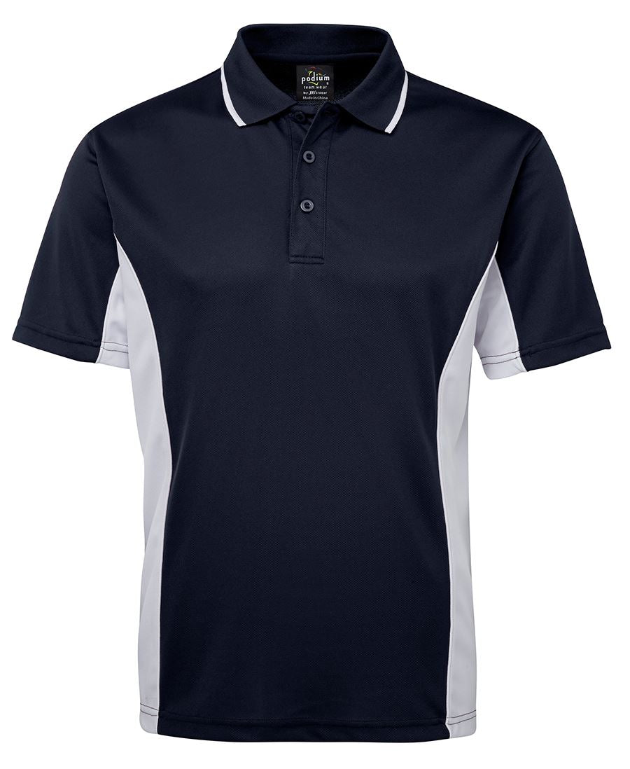 PODIUM C/TRAST POLO NAVY/RED