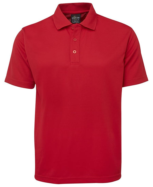 PODIUM S/S POLY POLO RED