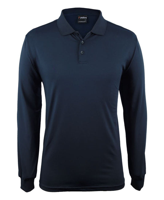PODIUM L/S STRETCH POLO NAVY