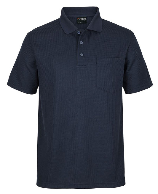 PODIUM WAFFLE POCKET POLO NAVY