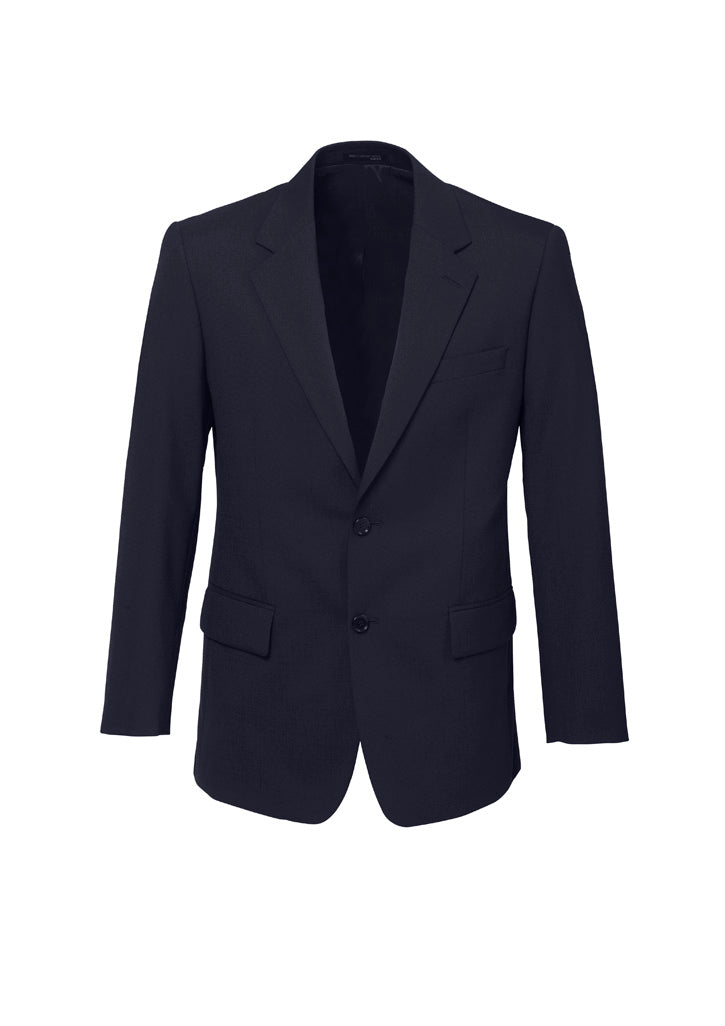 Mens Comfort Wool Stretch 2 Button Classic Jacket - Navy