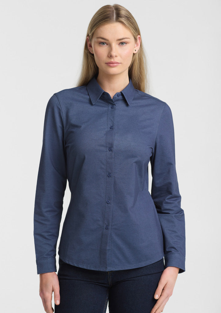 Womens Venture Long Sleeve Shirt - Denim Blue