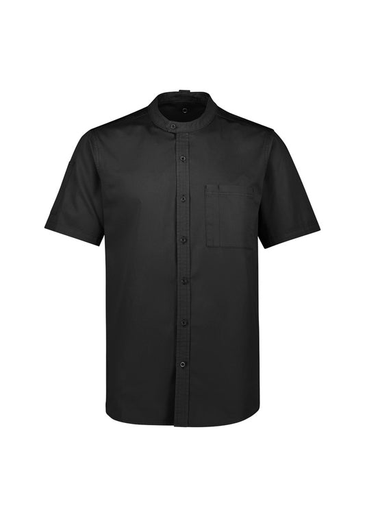 Mens Salsa Short Sleeve Chef Shirt - back