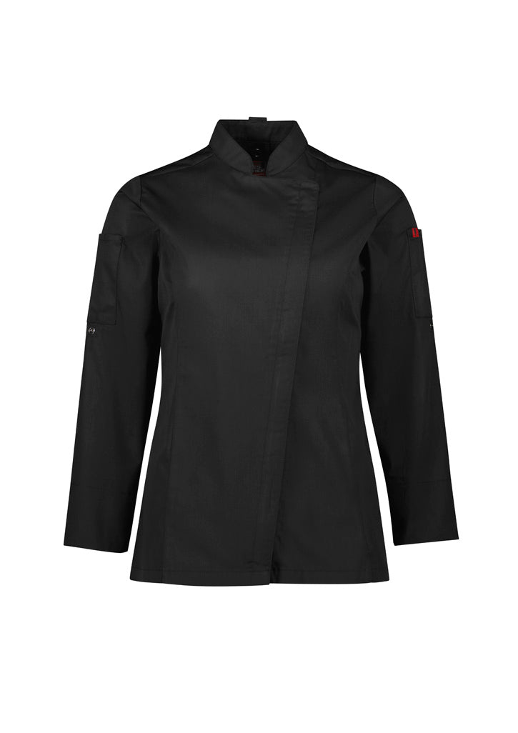 Womens Alfresco Long Sleeve Chef Jacket - Black