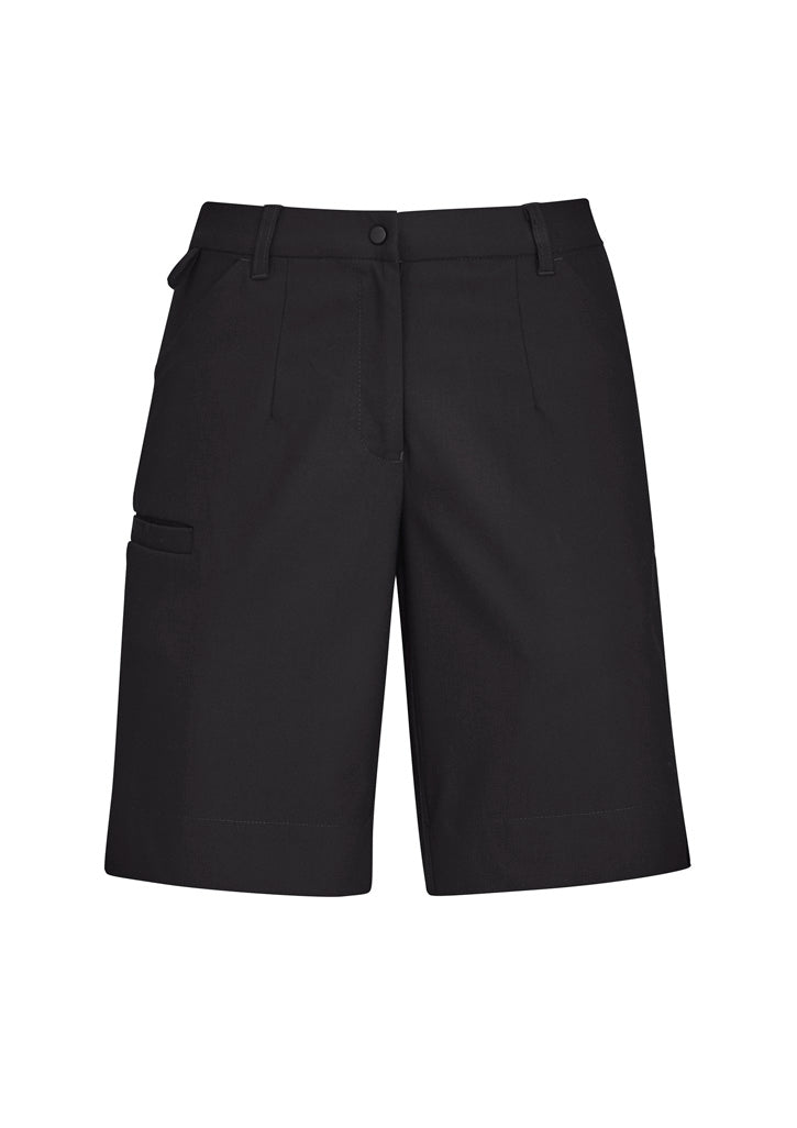 Womens Comfort Waist Cargo Short - Charcoal