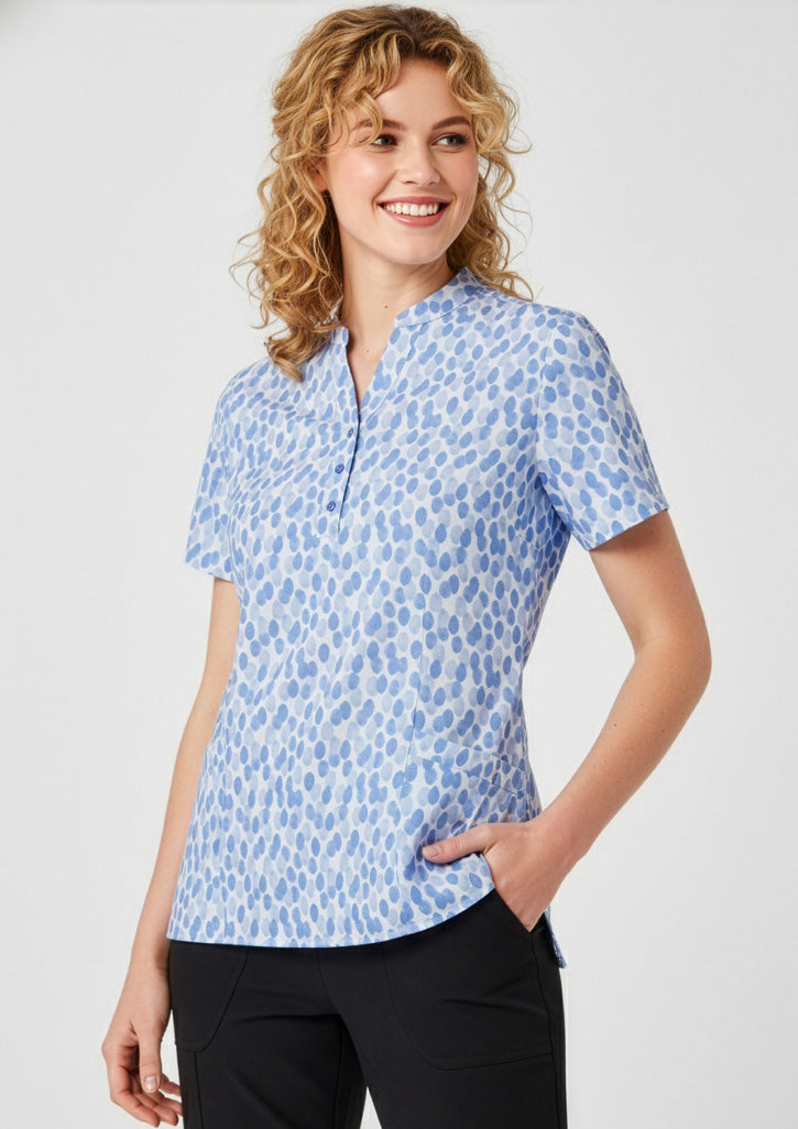 Womens Florence Stardust Print Tunic - Mid Blue