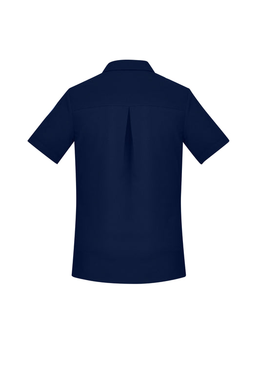 Womens Florence Plain Short Sleeve Shirt - back