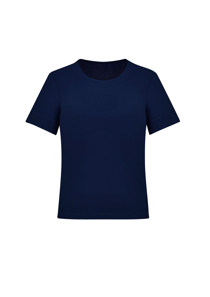 Womens Marley Short Sleeve Jersey Top - Navy