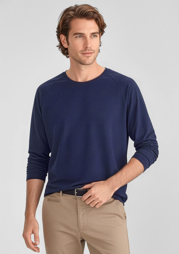 Mens Performance Long Sleeve Tee - Midnight Navy