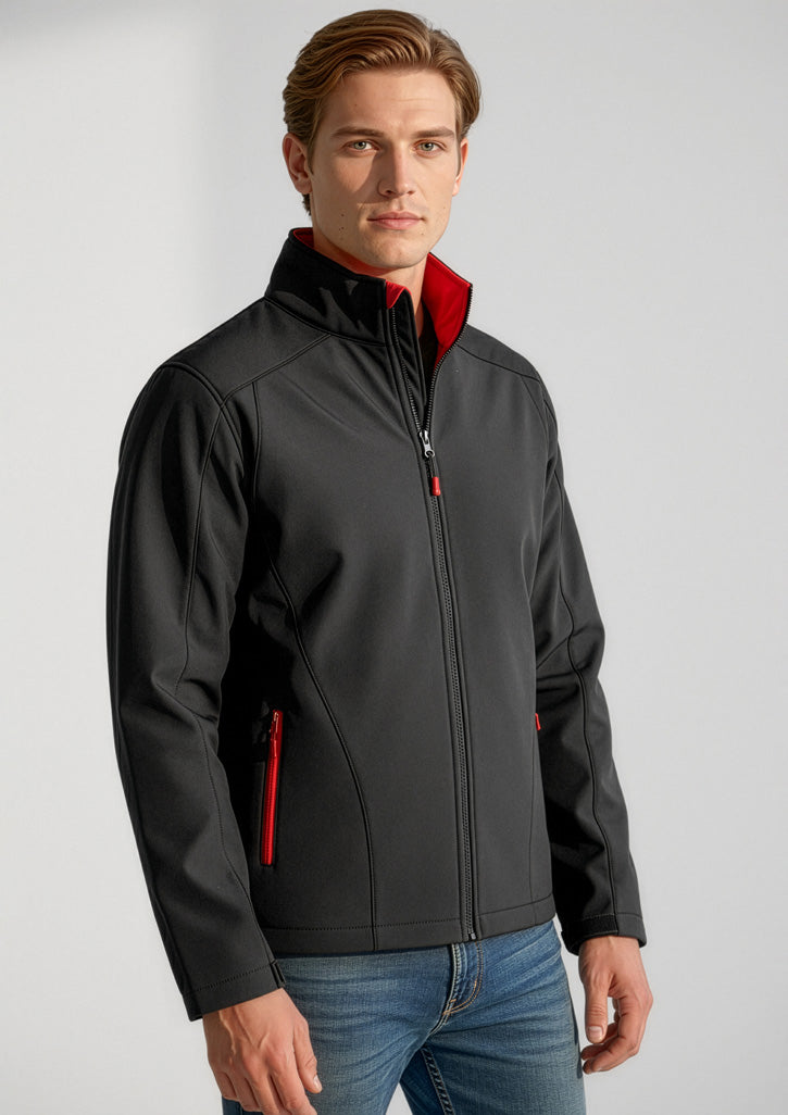 Mens Geneva Jacket - Black/Red