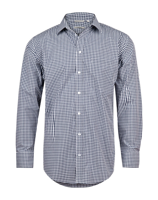 Men's Gingham Check Roll-up L/S Shirt