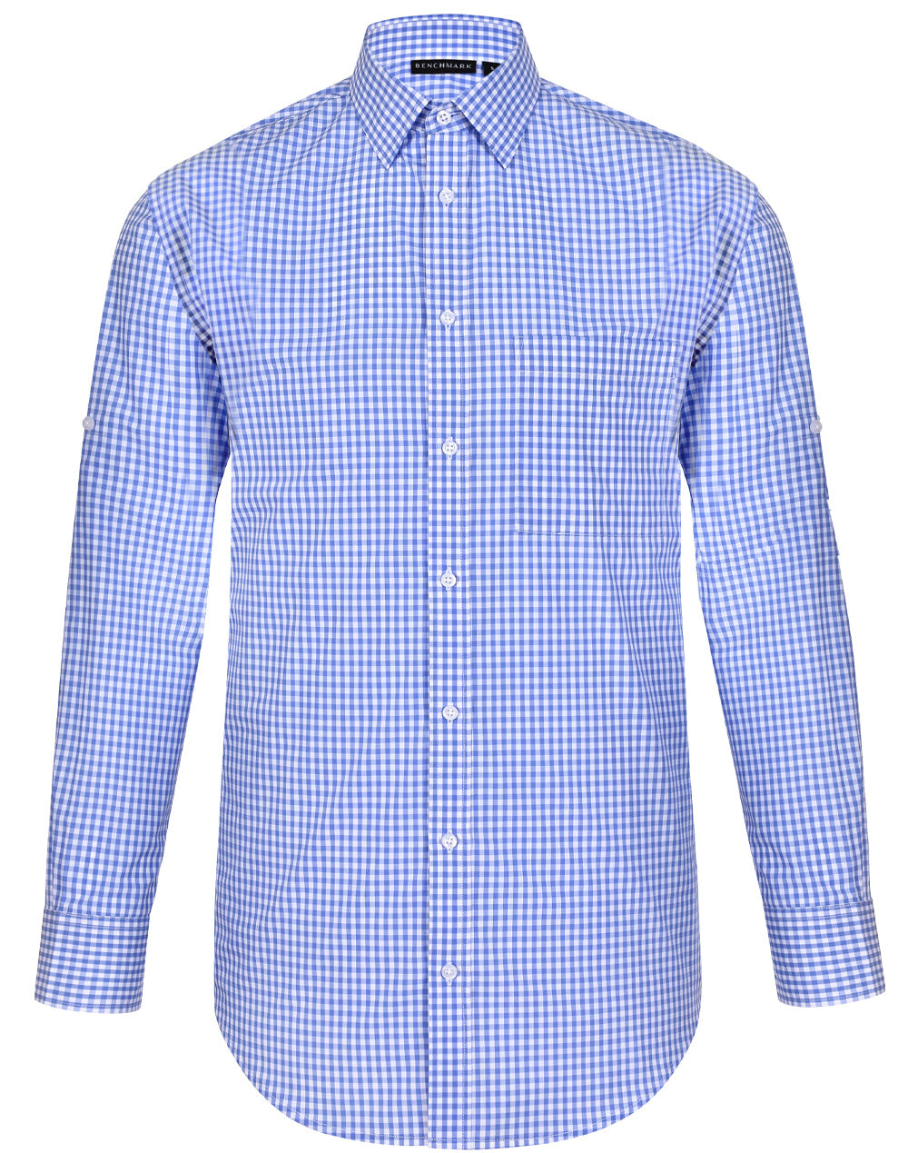 Men's Gingham Check Roll-up L/S Shirt