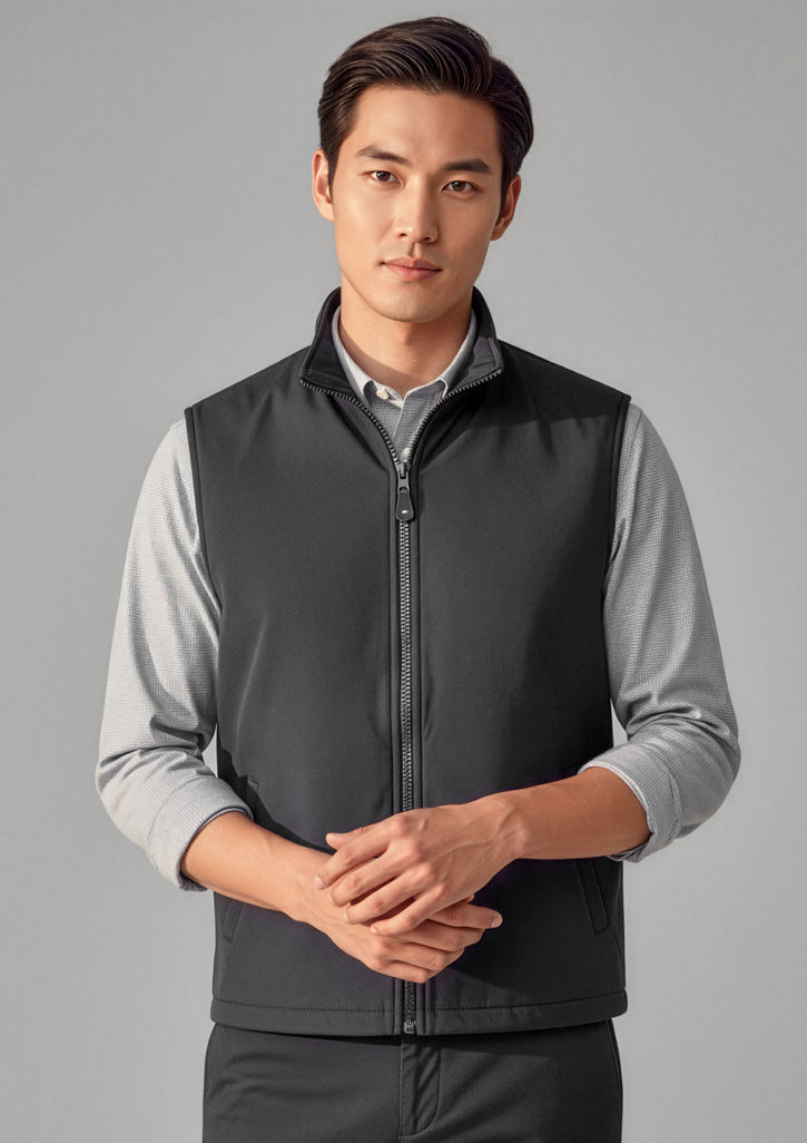 Unisex Reversible Fleece Vest - Black