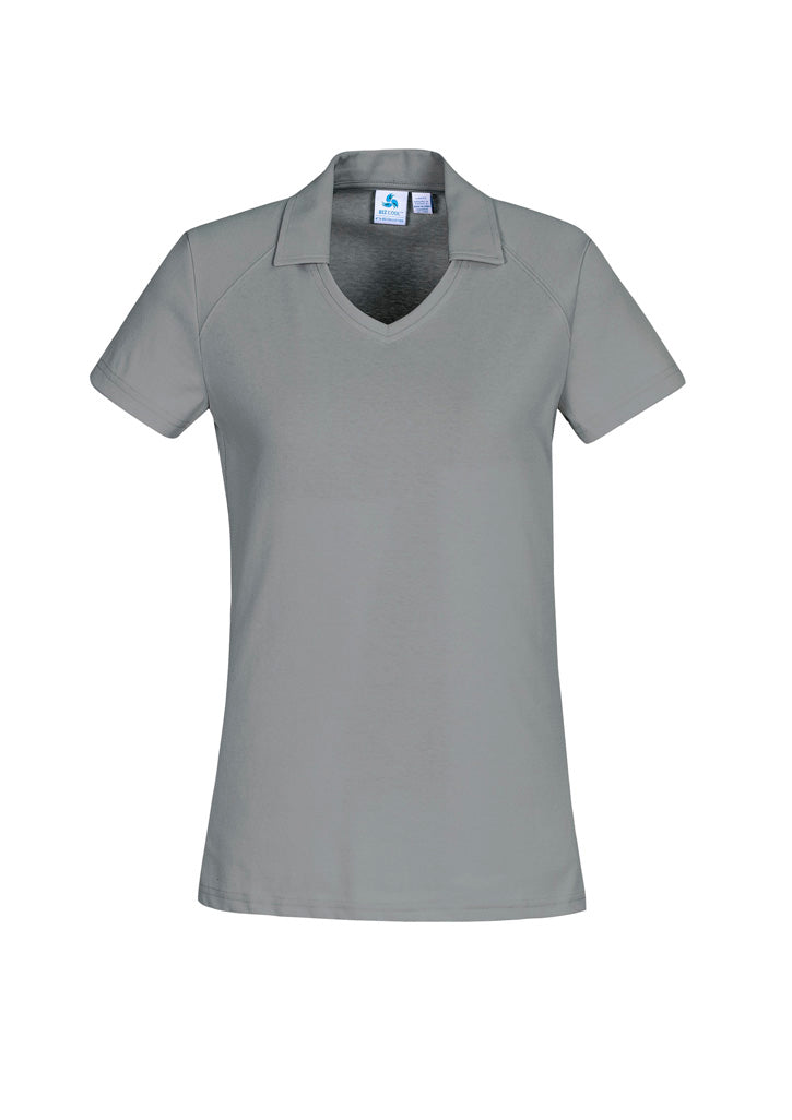 Womens Byron Short Sleeve Polo - Silver