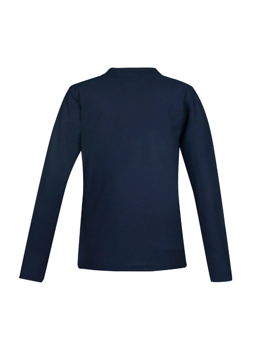 Womens Crew Long Sleeve Polo - back