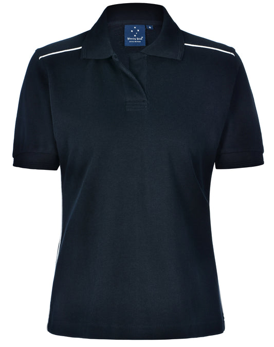ladies' pure cotton contrast piping