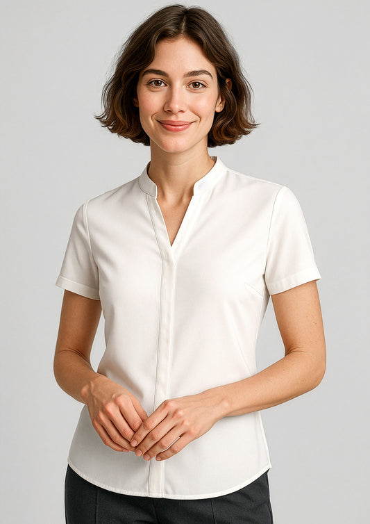Womens Juliette Short Sleeve Blouse - Ivory