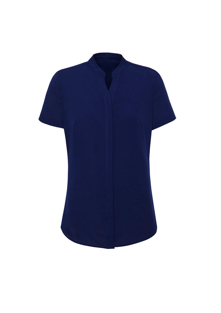 Womens Juliette Short Sleeve Blouse - Navy