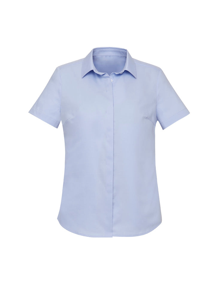 Womens Charlie Short Sleeve Shirt - Blue Chambray